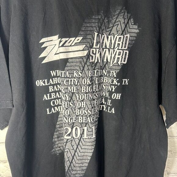 LYNYRD SKYNYRD ZZ Top Rebels and Bandoleros 2011 Tour Band T shirt Alstyle XL - Picture 4 of 7